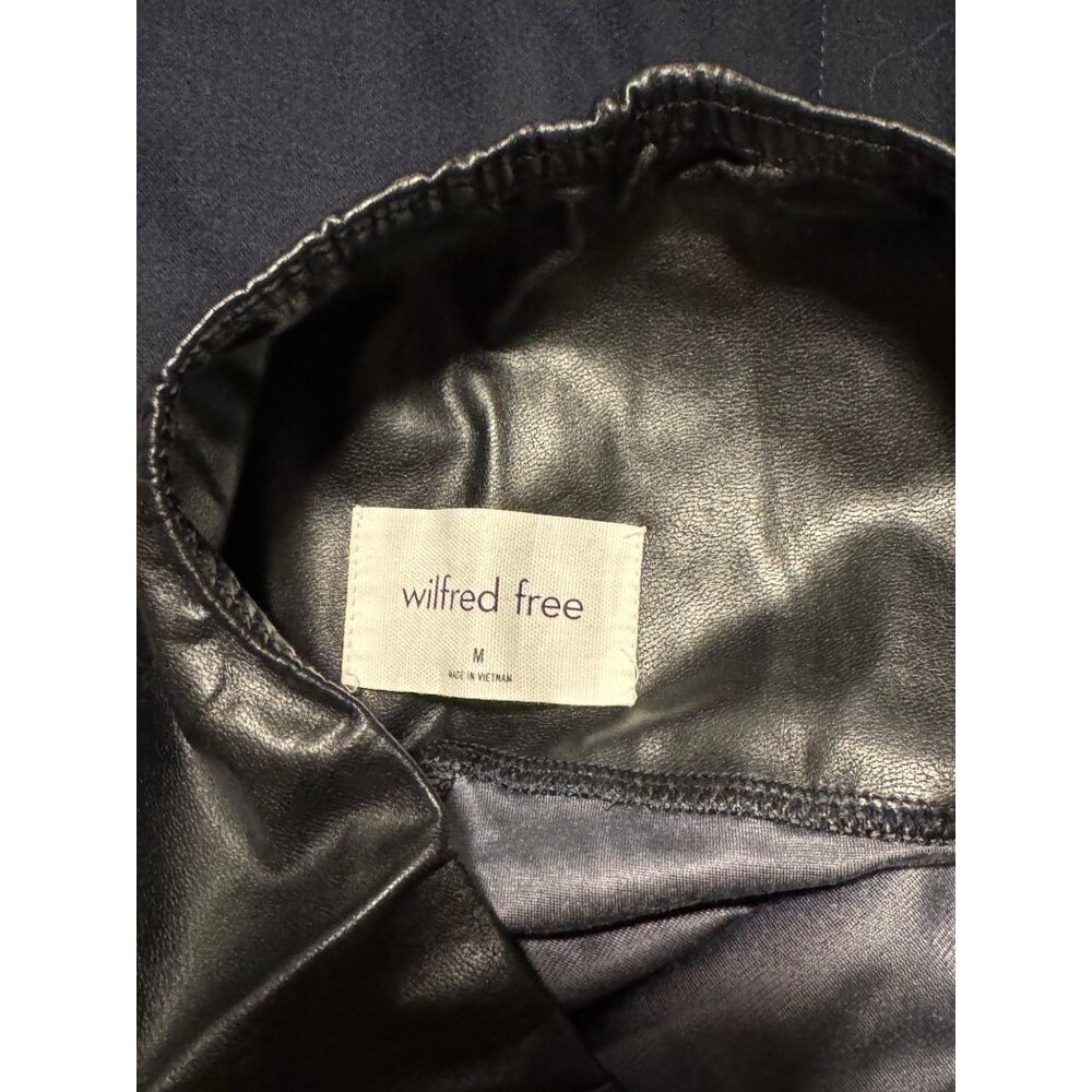 Wilfred Free Faux Leather Black Leggings Women’s Medium Stretch Vegan Leather P - Picture 4 of 6